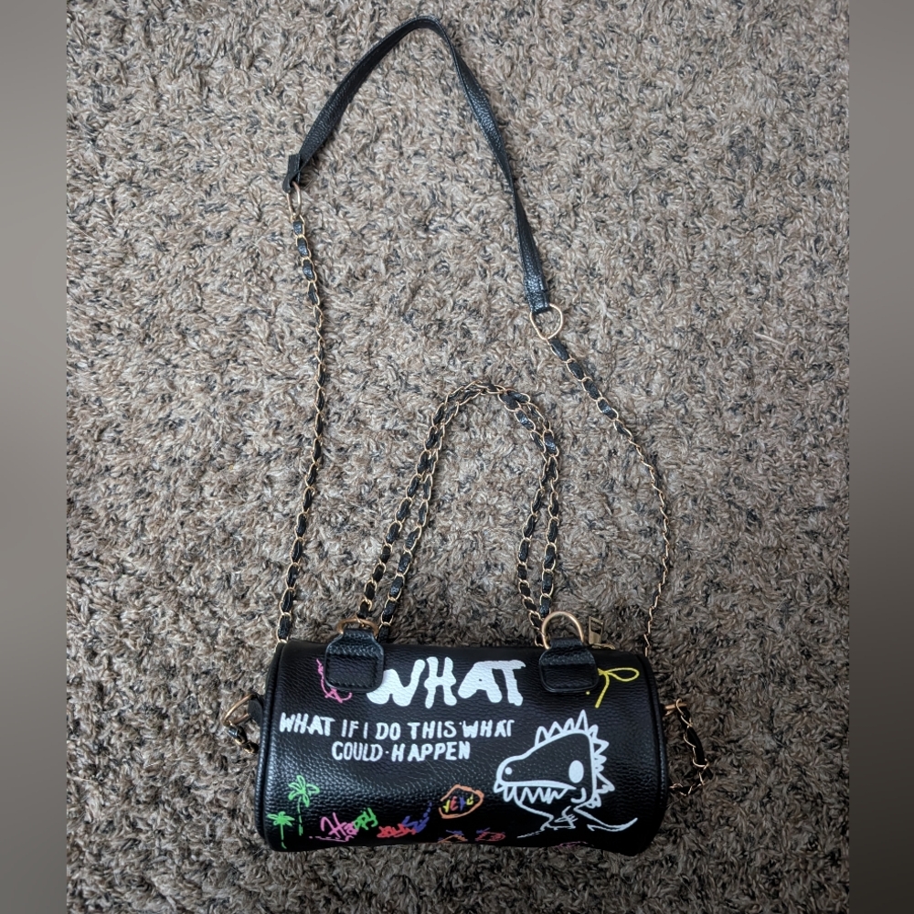3/$20 Black Graphic Women's Bag
